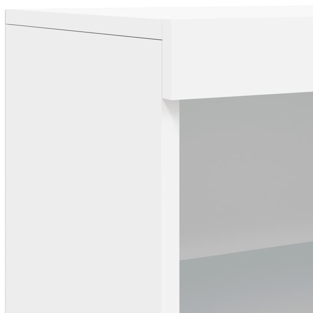 Credenza con Luci LED Bianca 60,5x37x100 cm - homemem39