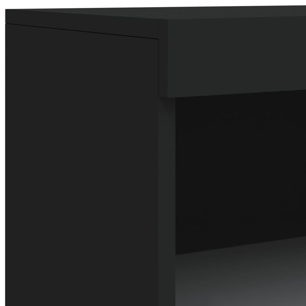 Credenza con Luci LED Nera 60,5x37x100 cm - homemem39