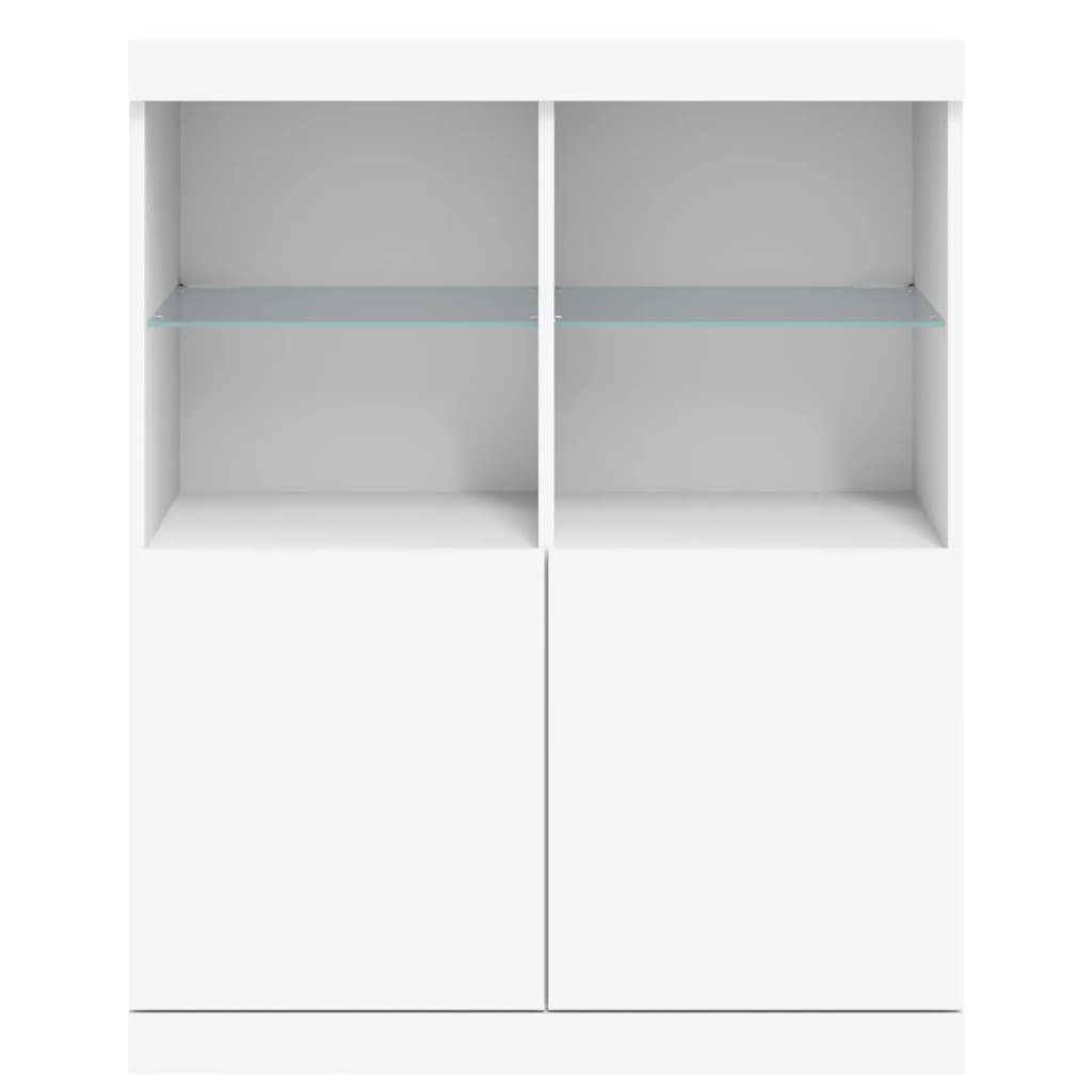 Credenza con Luci LED Bianca 81x37x100 cm - homemem39