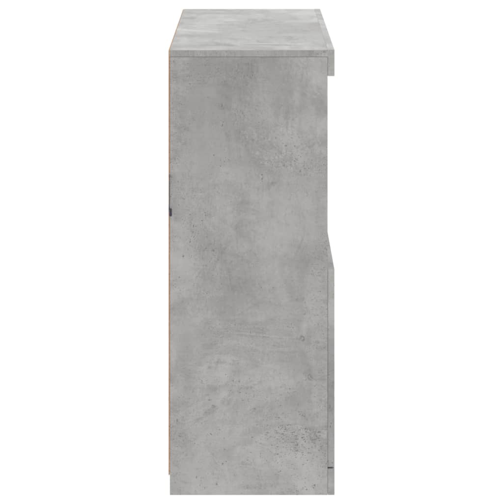 Credenza con Luci LED Grigio Cemento 81x37x100 cm - homemem39