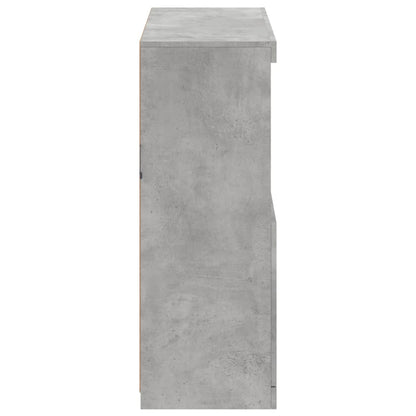 Credenza con Luci LED Grigio Cemento 81x37x100 cm - homemem39