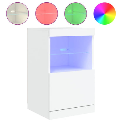 Credenza con Luci LED Bianca 41x37x67 cm - homemem39