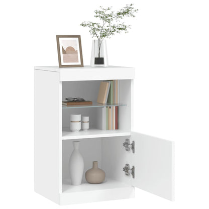 Credenza con Luci LED Bianca 41x37x67 cm - homemem39