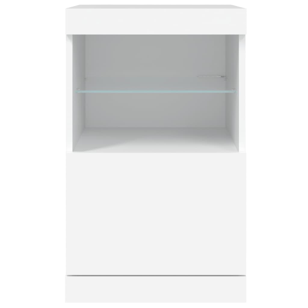 Credenza con Luci LED Bianca 41x37x67 cm - homemem39