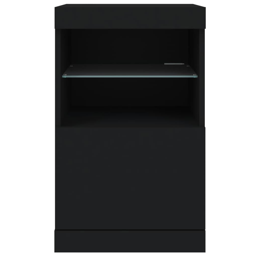 Credenza con Luci LED Nera 41x37x67 cm - homemem39