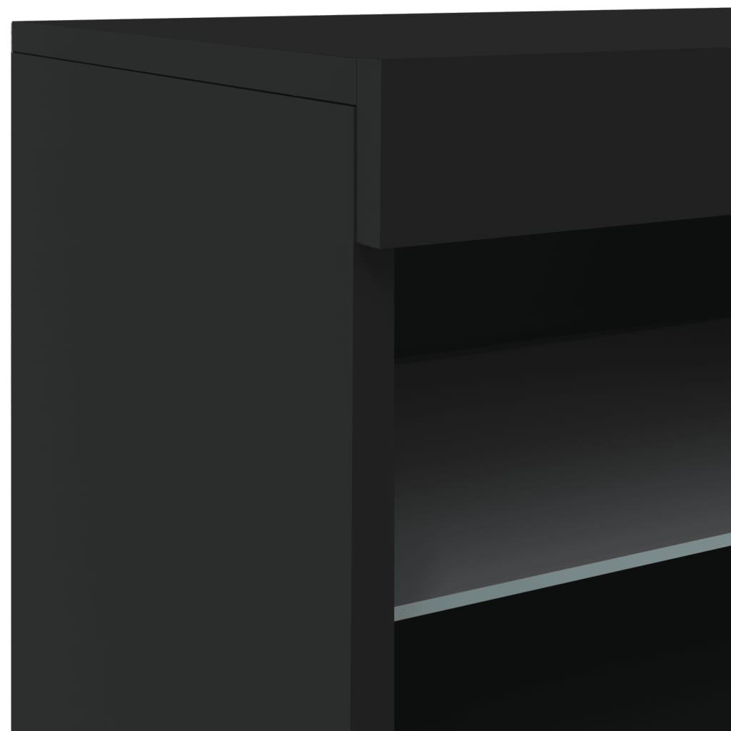 Credenza con Luci LED Nera 41x37x67 cm - homemem39