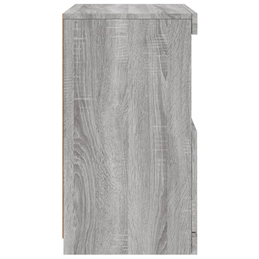 Credenza con Luci LED Grigio Sonoma 41x37x67 cm - homemem39