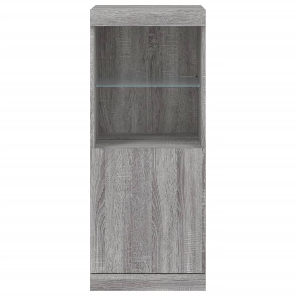 Credenza con Luci LED Grigio Sonoma 41x37x100 cm - homemem39