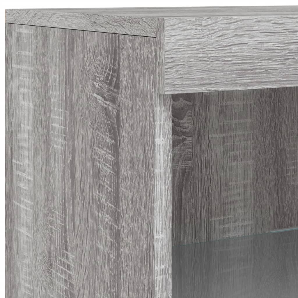 Credenza con Luci LED Grigio Sonoma 41x37x100 cm - homemem39