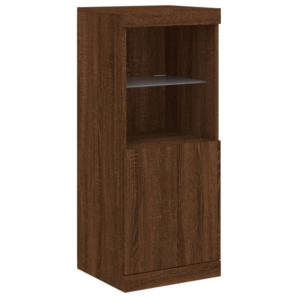 Credenza con Luci LED Rovere Marrone 41x37x100 cm - homemem39