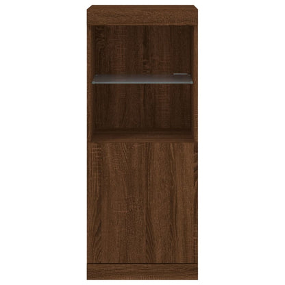 Credenza con Luci LED Rovere Marrone 41x37x100 cm - homemem39