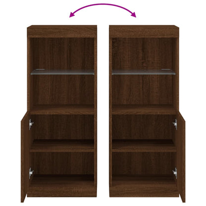 Credenza con Luci LED Rovere Marrone 41x37x100 cm - homemem39