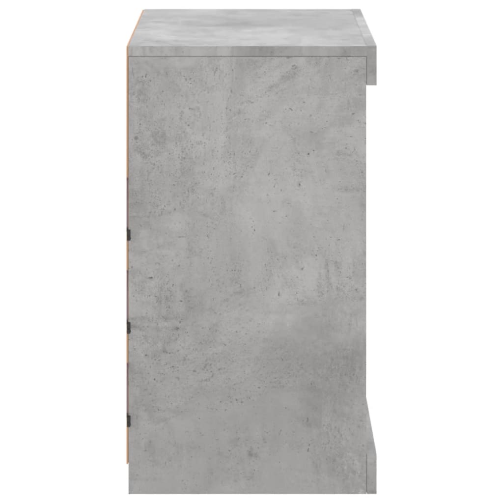 Credenza con Luci LED Grigio Cemento 60,5x37x67 cm - homemem39