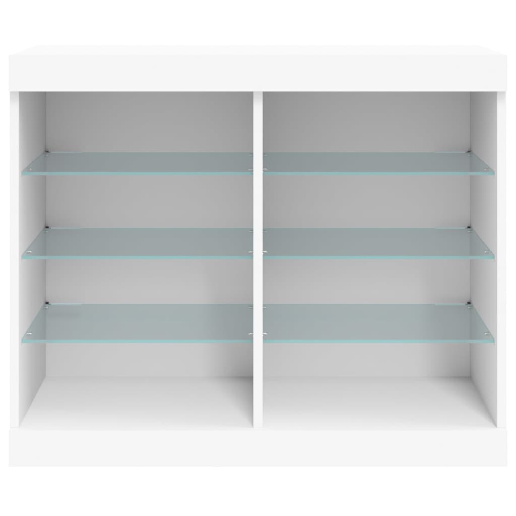 Credenza con Luci LED Bianca 81x37x67 cm - homemem39