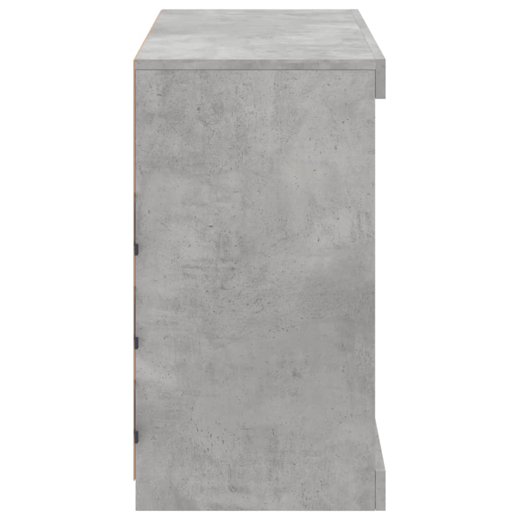 Credenza con Luci LED Grigio Cemento 81x37x67 cm - homemem39