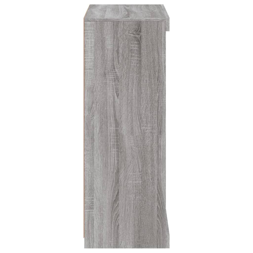 Credenza con Luci LED Grigio Sonoma 60,5x37x100 cm - homemem39