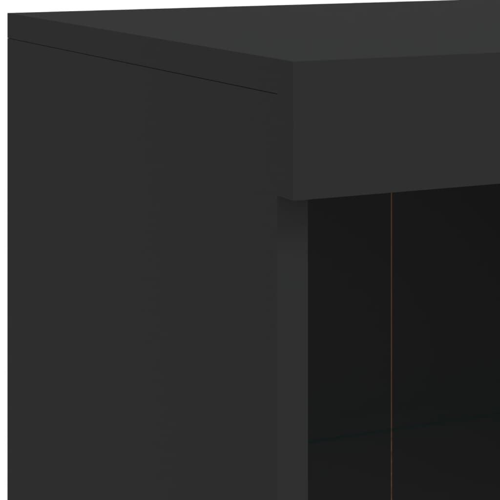 Credenza con Luci LED Nera 81x37x100 cm - homemem39