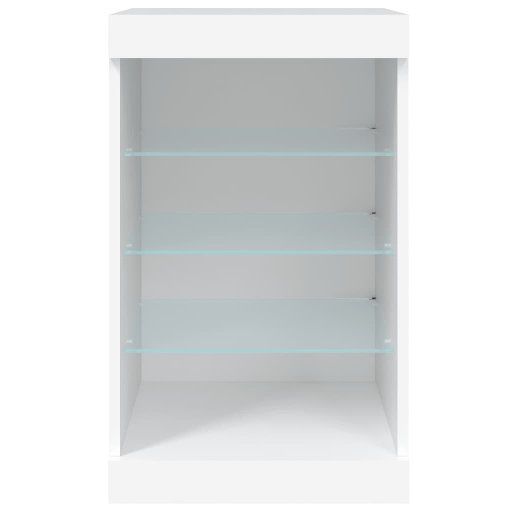 Credenza con Luci LED Bianca 41x37x67 cm - homemem39