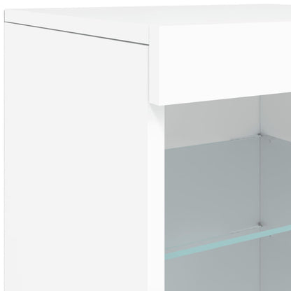 Credenza con Luci LED Bianca 41x37x67 cm - homemem39