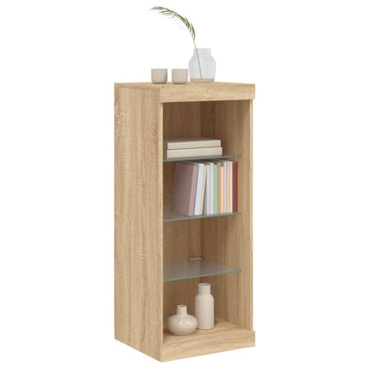 Credenza con Luci LED Rovere Sonoma 41x37x100 cm - homemem39