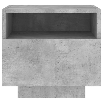 Comodini con Luci LED 2pz Grigio Cemento 40x39x37 cm - homemem39