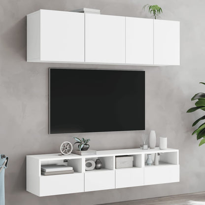 Mobile TV a Parete Bianco 40x30x30 cm in Legno Multistrato - homemem39