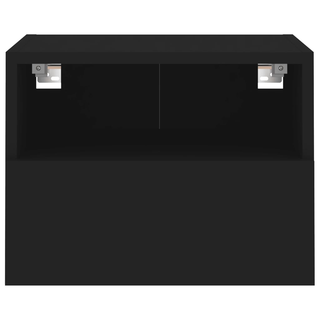 Mobile TV a Parete Nero 40x30x30 cm in Legno Multistrato - homemem39