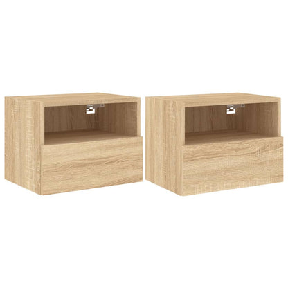 Mobili TV Muro 2pz Rovere Sonoma 40x30x30 cm Legno Multistrato - homemem39