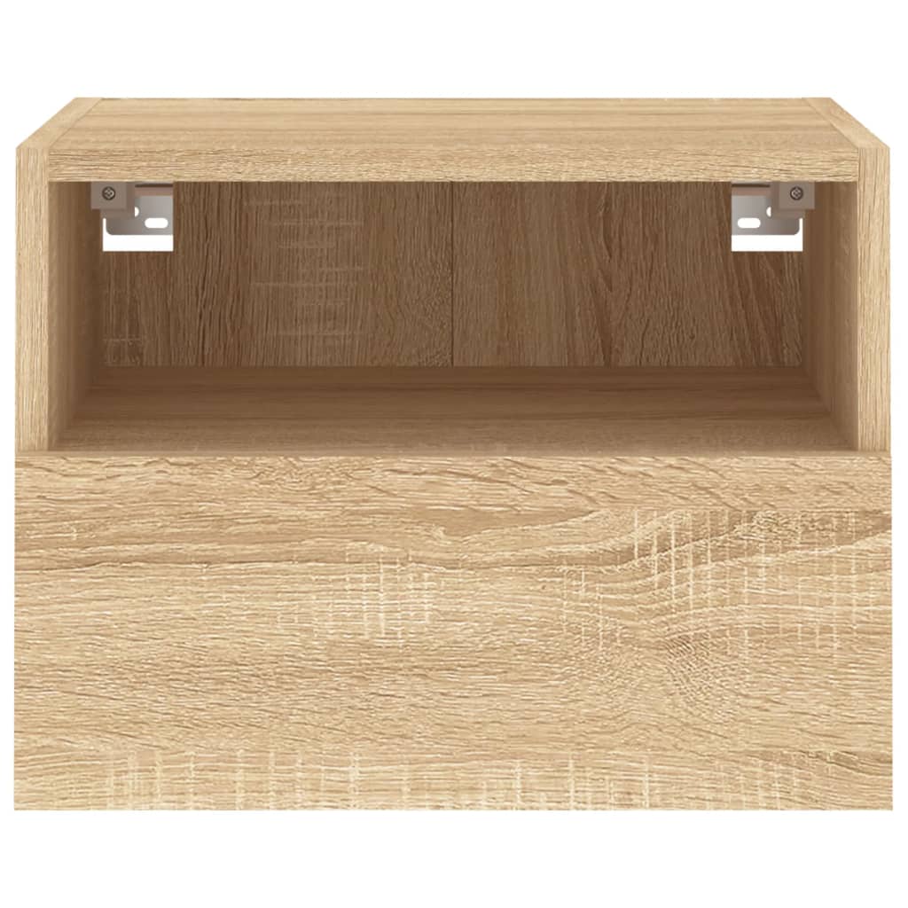 Mobili TV Muro 2pz Rovere Sonoma 40x30x30 cm Legno Multistrato - homemem39