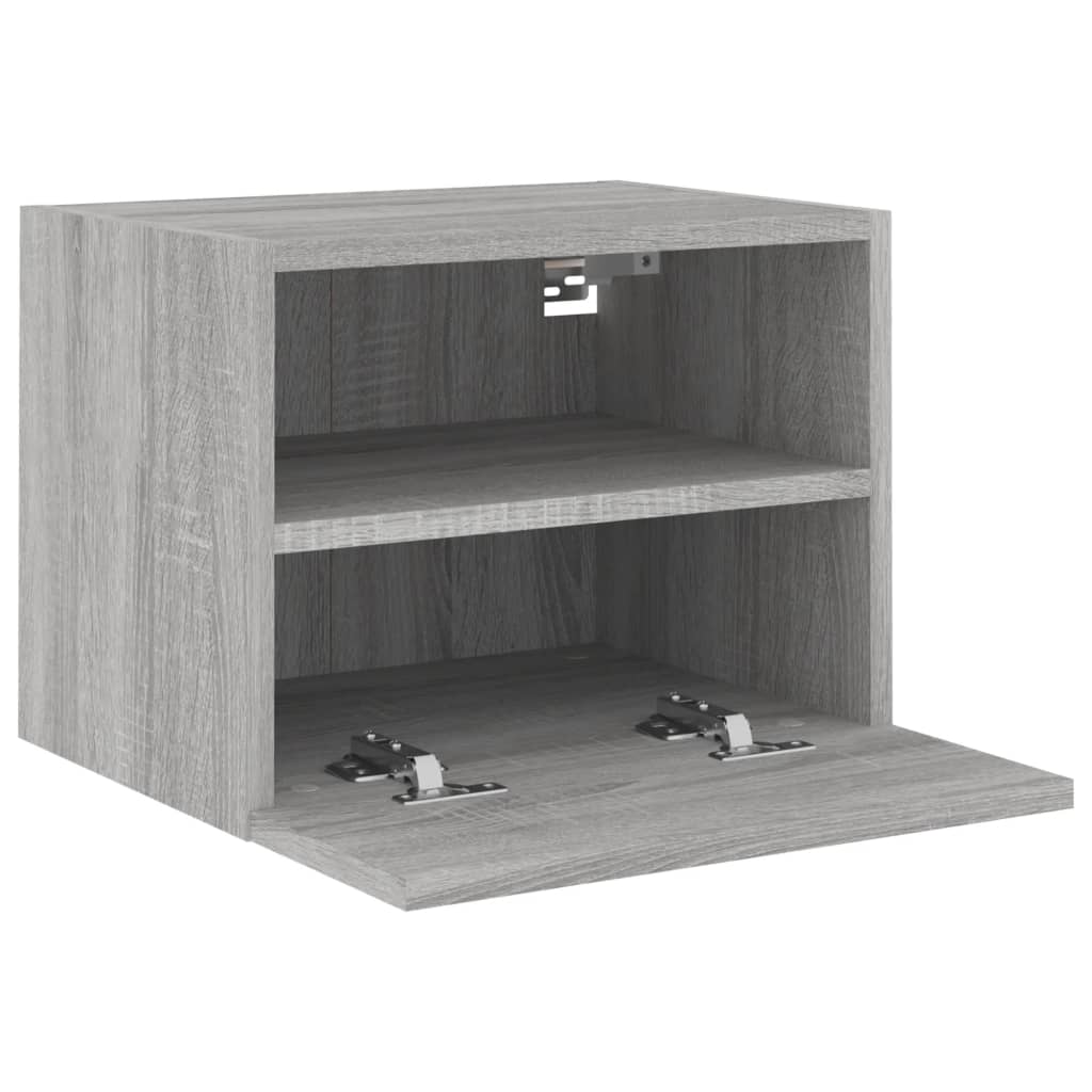 Mobile TV Parete Grigio Sonoma 40x30x30 cm in Legno Multistrato - homemem39