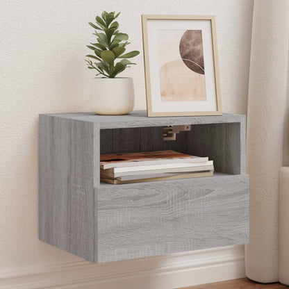 Mobile TV Parete Grigio Sonoma 40x30x30 cm in Legno Multistrato - homemem39