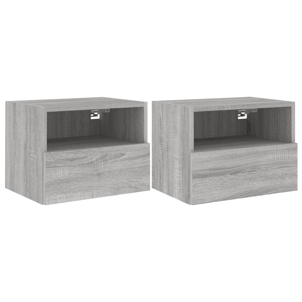 Mobili TV Muro 2pz Grigio Sonoma 40x30x30 cm Legno Multistrato - homemem39