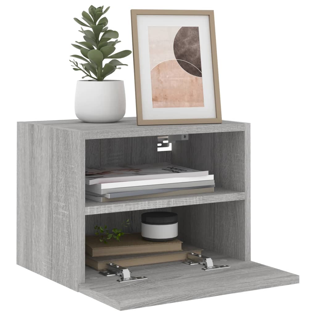 Mobili TV Muro 2pz Grigio Sonoma 40x30x30 cm Legno Multistrato - homemem39