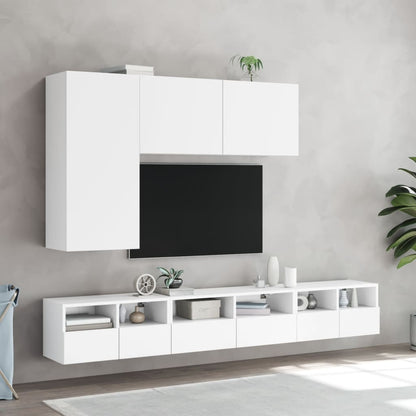 Mobile TV a Parete Bianco 60x30x30 cm in Legno Multistrato - homemem39