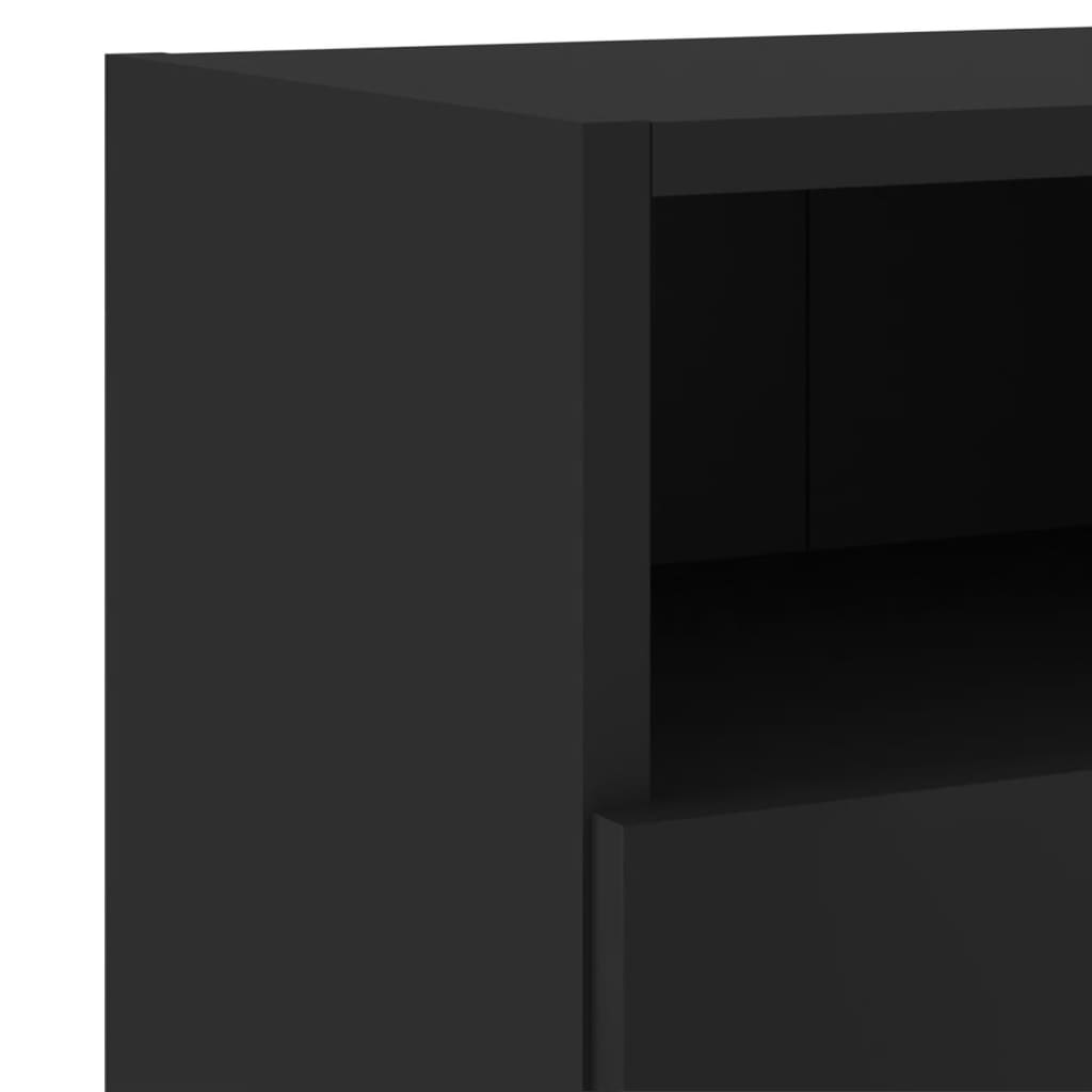 Mobile TV a Parete Nero 60x30x30 cm in Legno Multistrato - homemem39