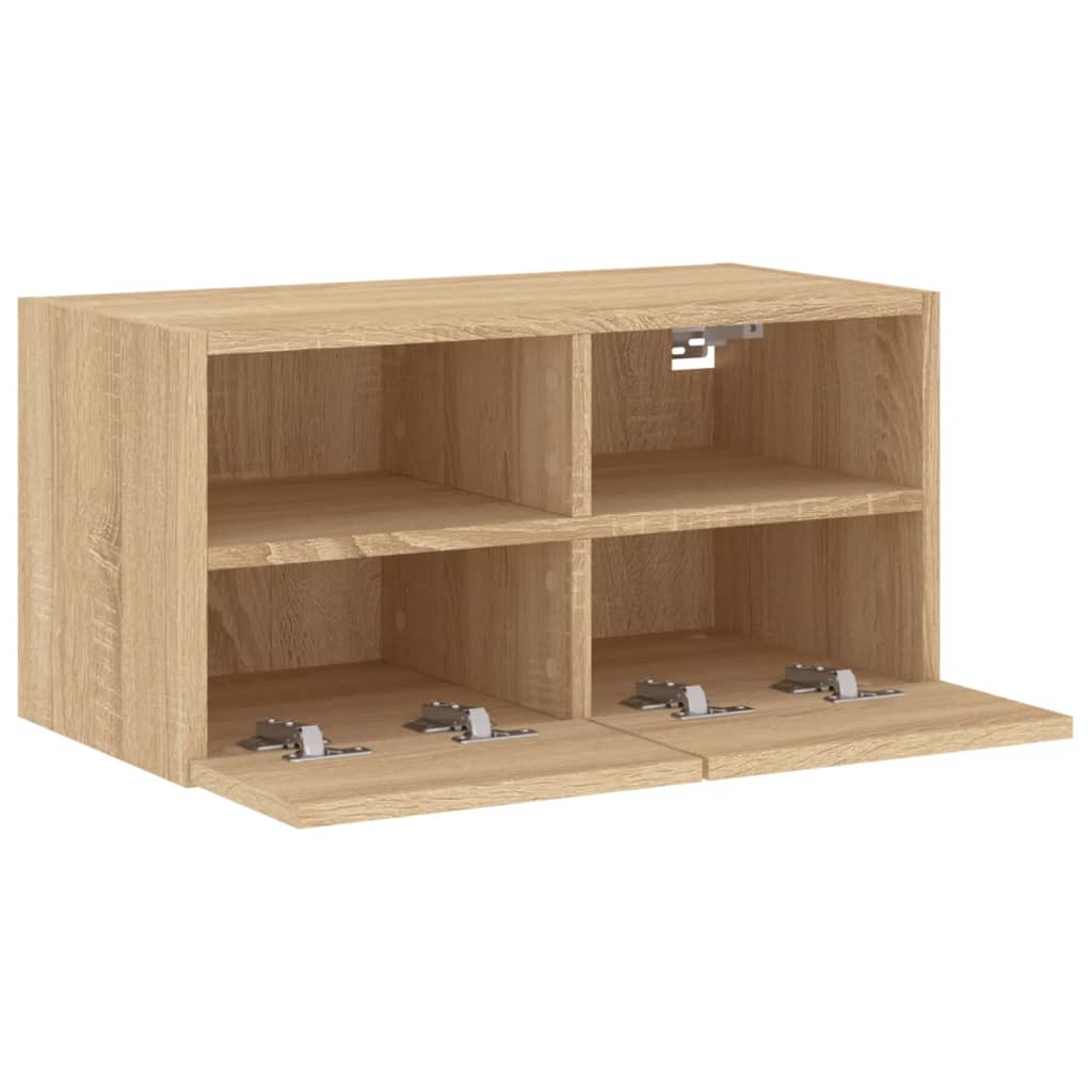 Mobile TV a Parete Rovere Sonoma 60x30x30 cm Legno Multistrato - homemem39