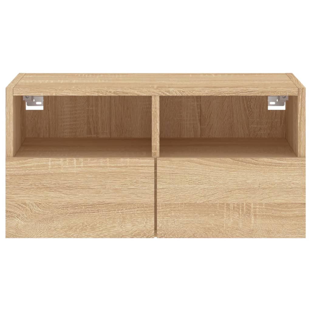 Mobile TV a Parete Rovere Sonoma 60x30x30 cm Legno Multistrato - homemem39