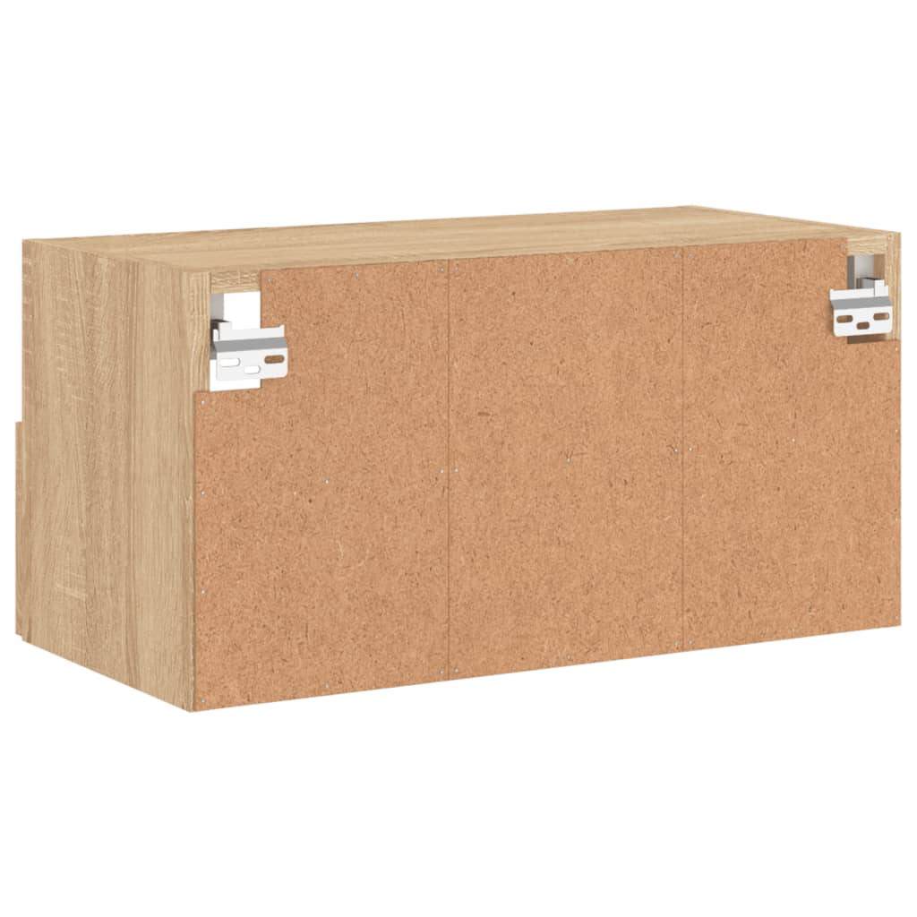 Mobile TV a Parete Rovere Sonoma 60x30x30 cm Legno Multistrato - homemem39