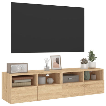 Mobili TV Parete 2pz Rovere Sonoma 60x30x30cm Legno Multistrato - homemem39