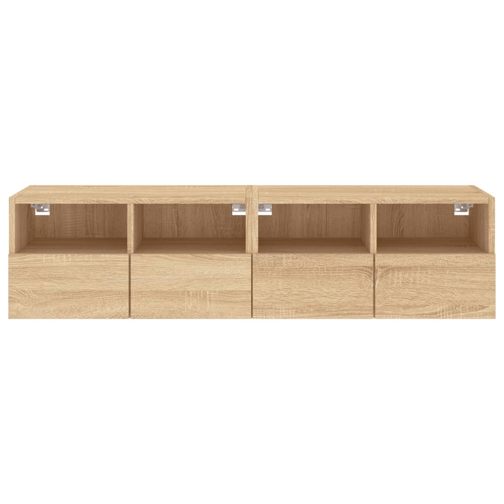 Mobili TV Parete 2pz Rovere Sonoma 60x30x30cm Legno Multistrato - homemem39