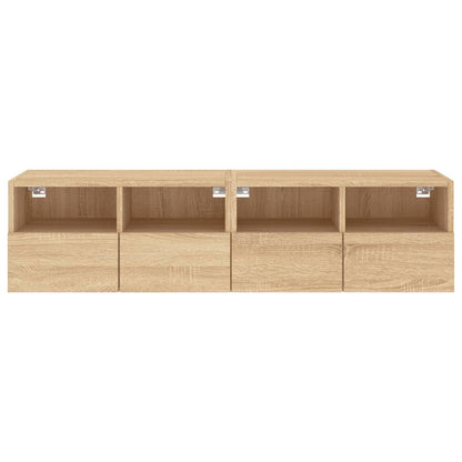 Mobili TV Parete 2pz Rovere Sonoma 60x30x30cm Legno Multistrato - homemem39