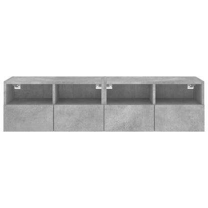 Mobili TV Muro 2pz Grigio Cemento 60x30x30 cm Legno Multistrato - homemem39