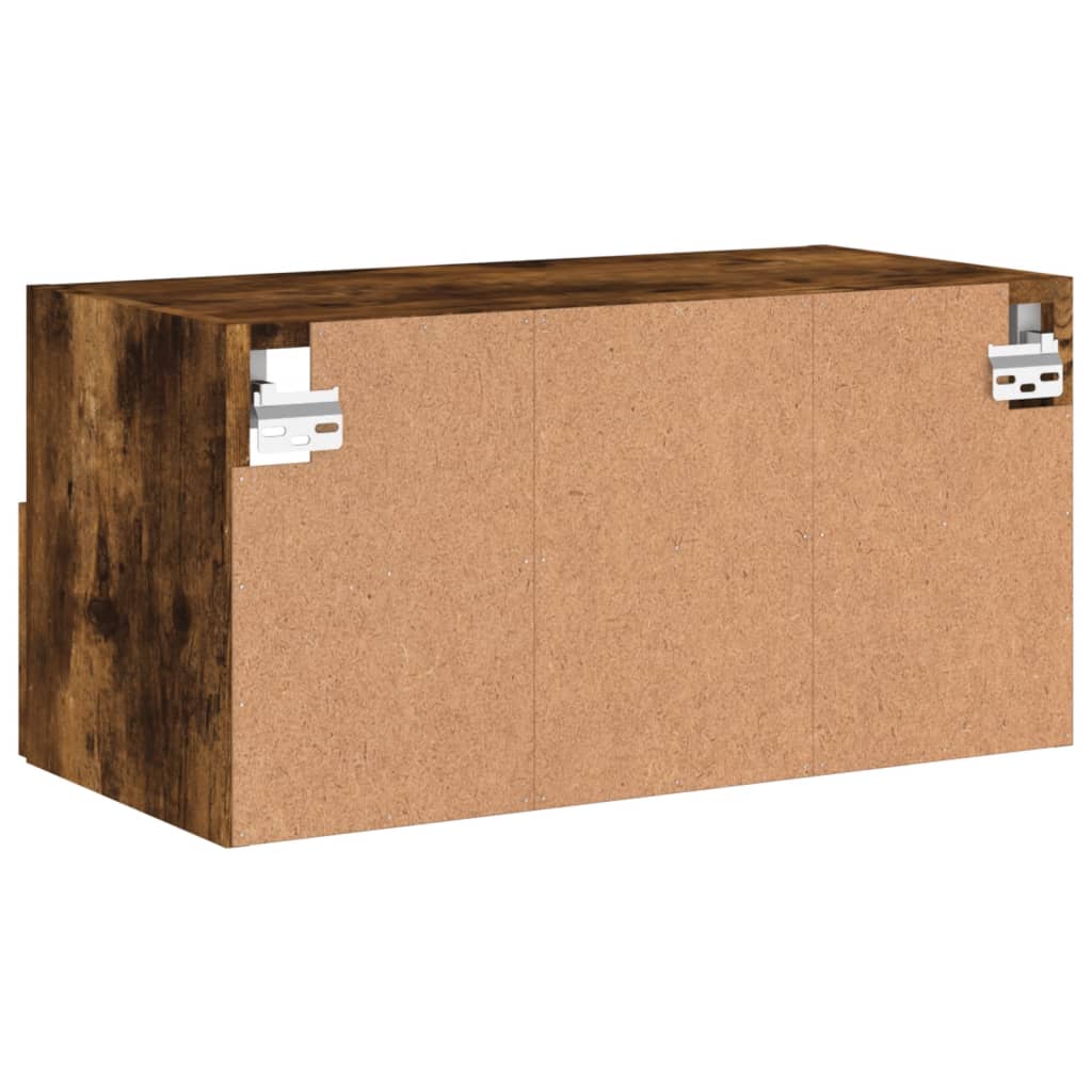 Mobile TV a Parete Rovere Fumo 60x30x30 cm in Legno Multistrato - homemem39