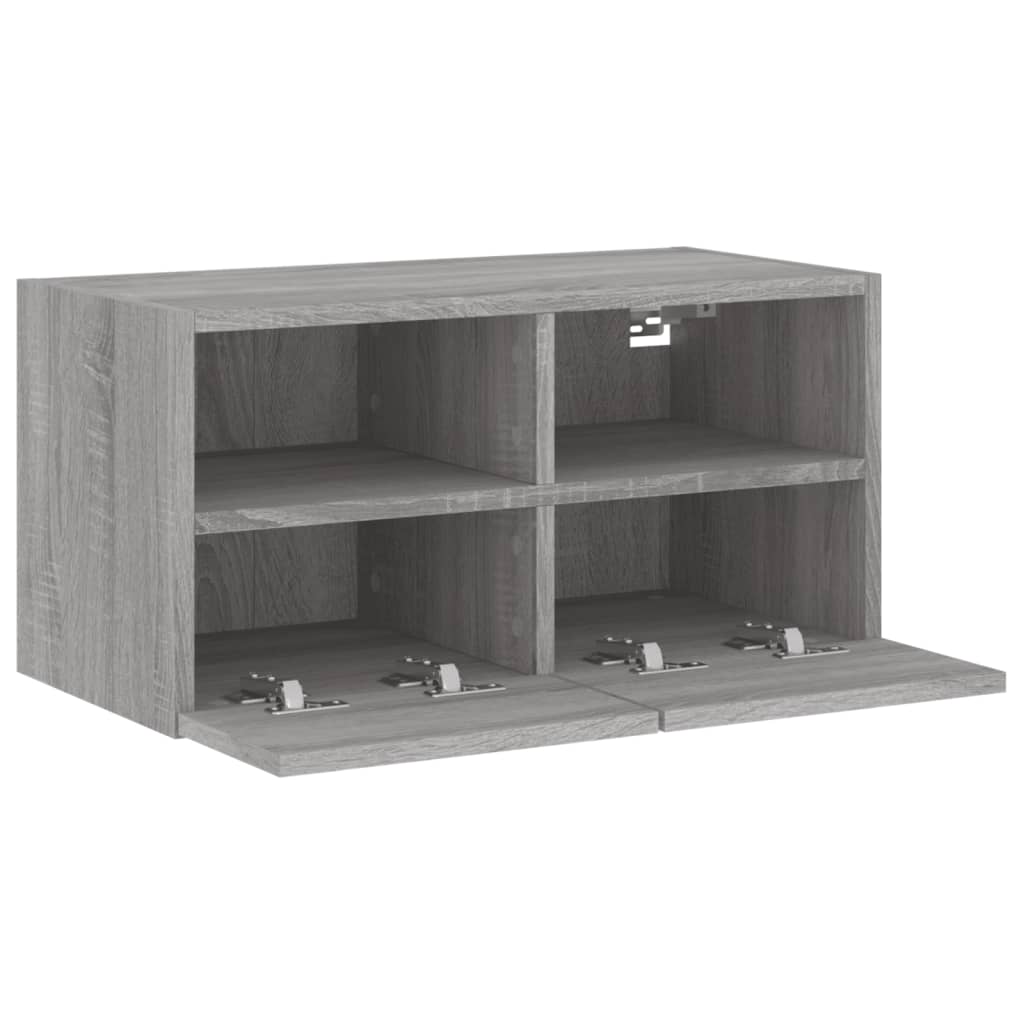 Mobile TV a Parete Grigio Sonoma 60x30x30 cm Legno Multistrato - homemem39