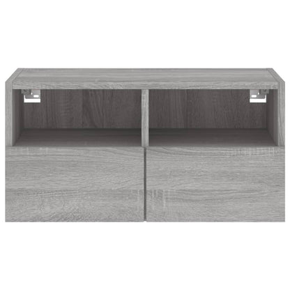 Mobile TV a Parete Grigio Sonoma 60x30x30 cm Legno Multistrato - homemem39