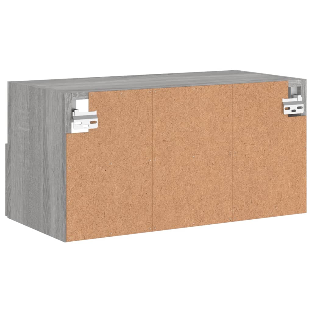 Mobile TV a Parete Grigio Sonoma 60x30x30 cm Legno Multistrato - homemem39