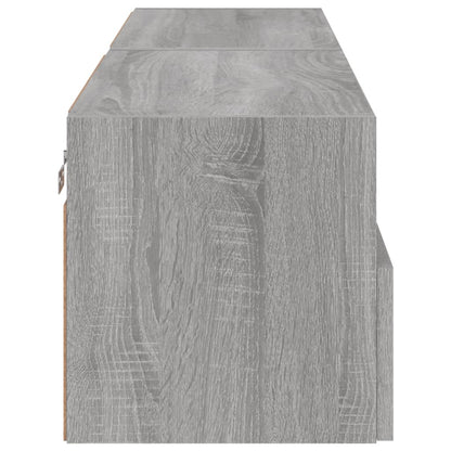 Mobili TV Muro 2pz Grigio Sonoma 60x30x30 cm Legno Multistrato - homemem39