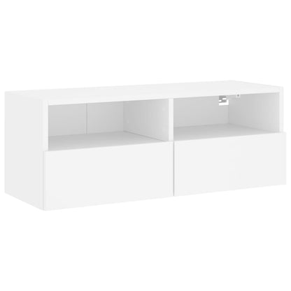 Mobile TV a Parete Bianco 80x30x30 cm in Legno Multistrato - homemem39