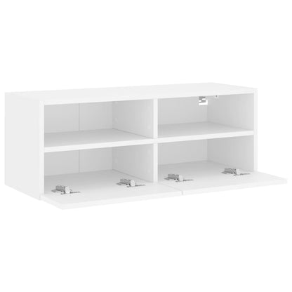 Mobile TV a Parete Bianco 80x30x30 cm in Legno Multistrato - homemem39