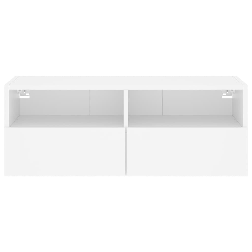 Mobile TV a Parete Bianco 80x30x30 cm in Legno Multistrato - homemem39